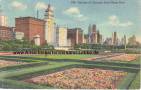 Ansichtskarte: Chicago (Illinois) Skyline of Chicago from Grant Park 1954 Pirna Elbe (194) USA  ...