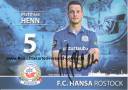 Autogramm: Matthias Henn * 28.4.1985 Birkenfeld (Hansa Rostock)  ...