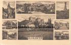 Ansichtskarte: Colditz in Sachsen - 1925 - Kirchg��chen - Erholungsheim Zschadra� - Badergasse - Heimats-Turm T�pelsberg - Markt - Muldenbr�cke - Totalansicht - Schlo� - Hermann Burkhardt - Landkreis Leipzig  ...