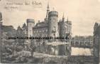 Ansichtskarte: Moyland - Schlo� bei Cleve - Wasserschloss - Familie von Steengracht - Bedburg-Hau - Kreis Kleve - Till-Moyland Kiesenwetter 1914 nach Freiberg i. Sachsen - Giese (Nordrhein-Westfalen)  ...