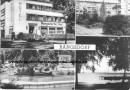 Ansichtskarte: Rangsdorf 1983 - Hotel Rangsdorfer Hof - Wilhelm-Pieck-Stra�e - Rangsdorfer See - Klein Venedig - Kreis Zossen - Bezirk Potsdam - DDR Wohnwagen KBB nach Senftenberg - Landkreis Teltow-Fl�ming  ...